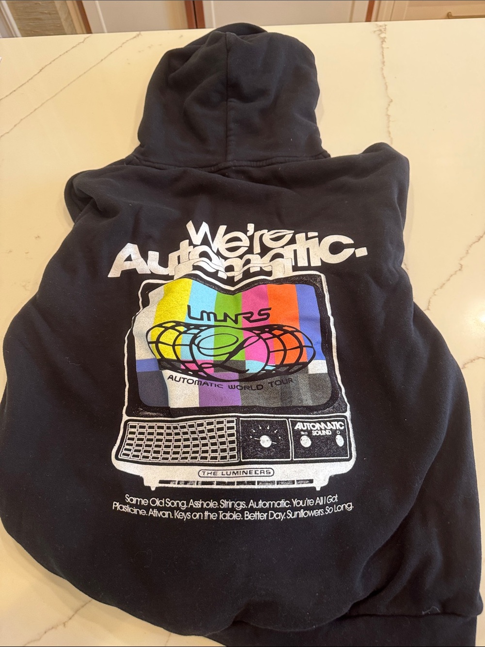 The Lumineers 'We're Automatic' Black Graphic Hoodie